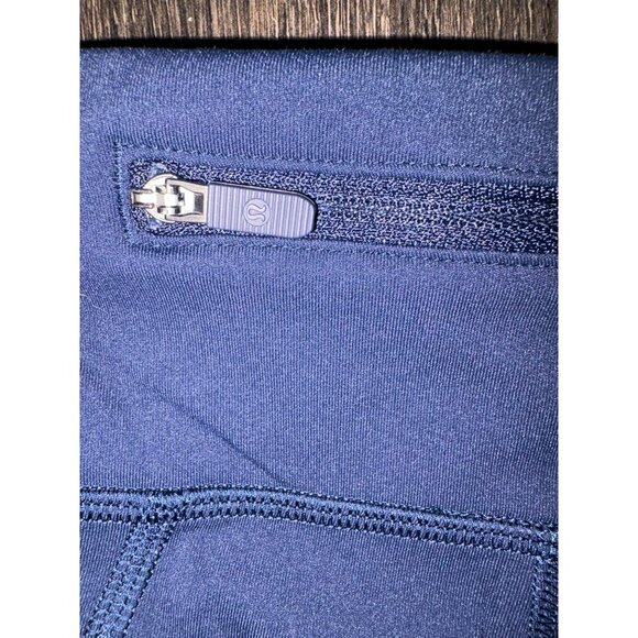 Lululemon Pace Rival Blue Crop Leggings W6AV0S Sz 4 - Picture 3 of 8
